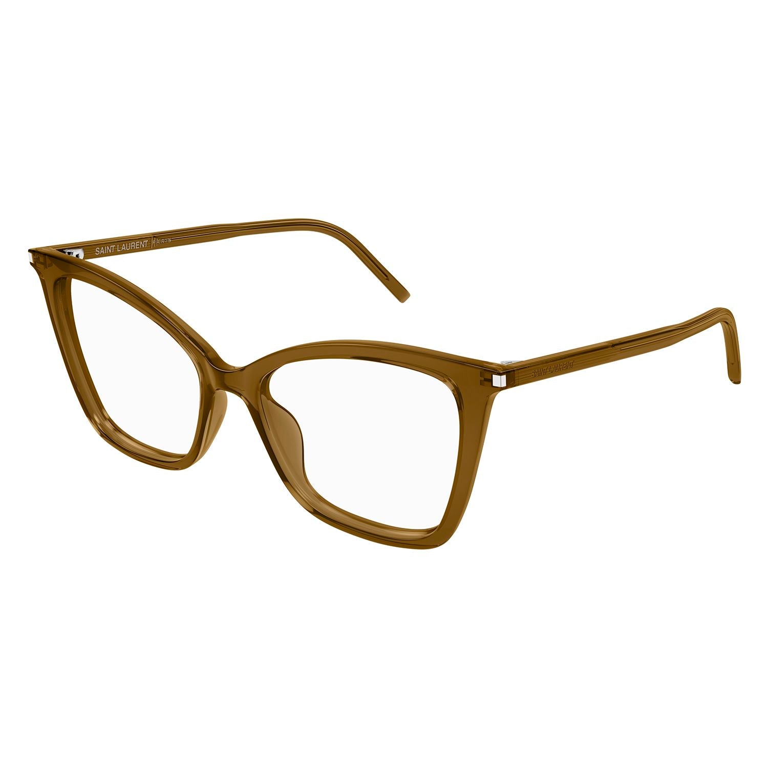 SL 386 Brown recycled acetate Optical Frames - Shiny Transparent Brown
