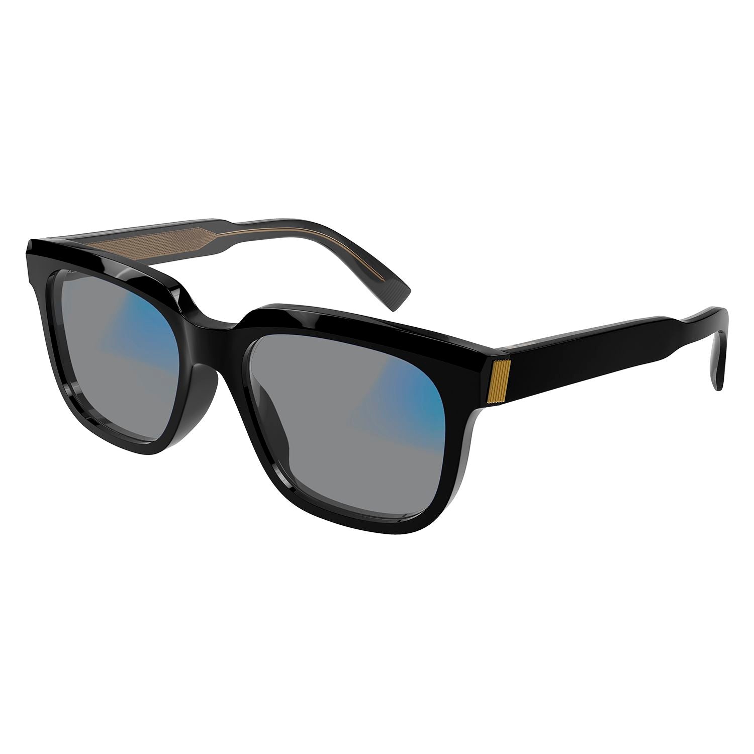 DU0002S Black recycled acetate Sunglasses - Shiny Black