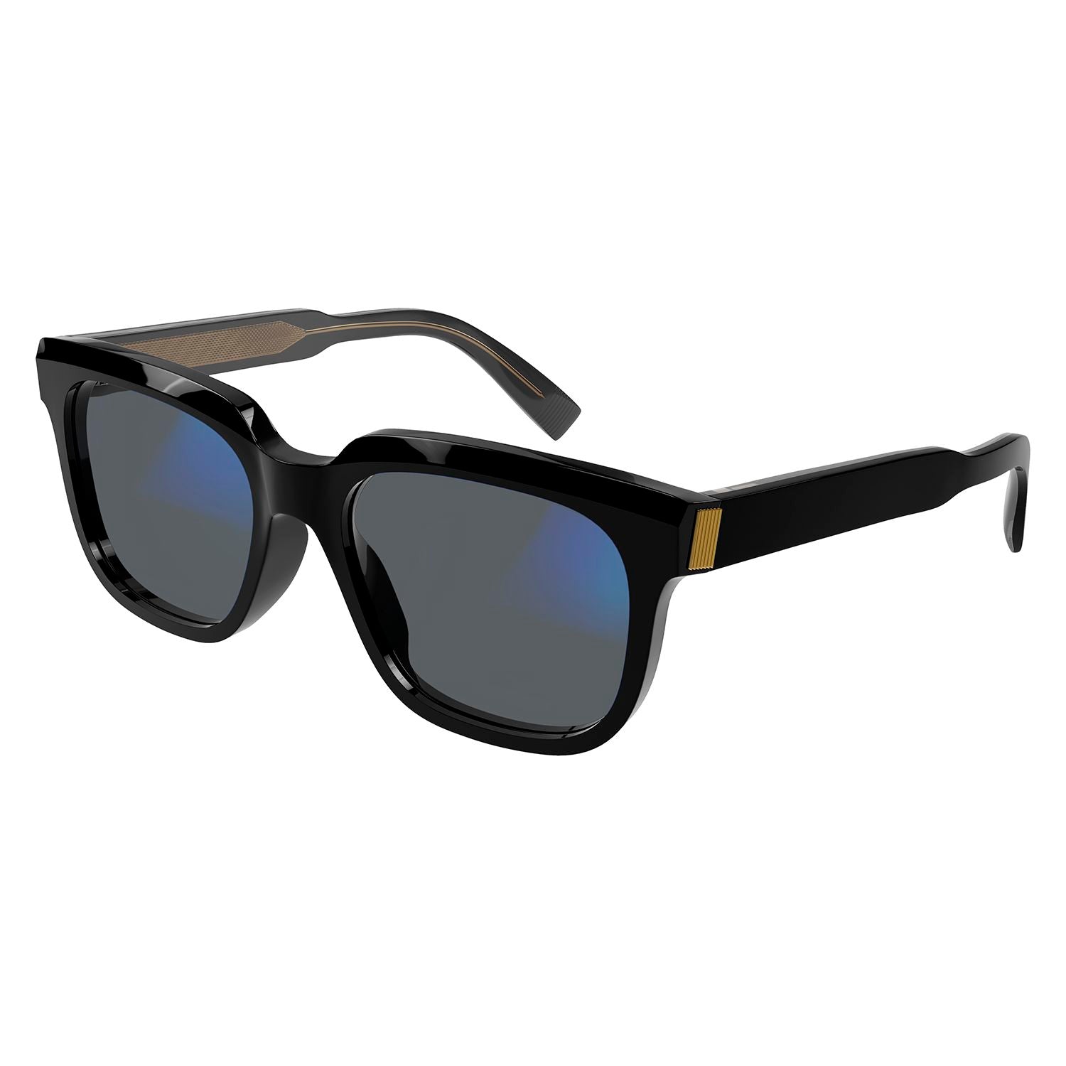 DU0002S Black recycled acetate Sunglasses - Shiny Black
