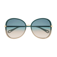 CH0030S Green injection Sunglasses - Shiny Gradient Transparent Green
