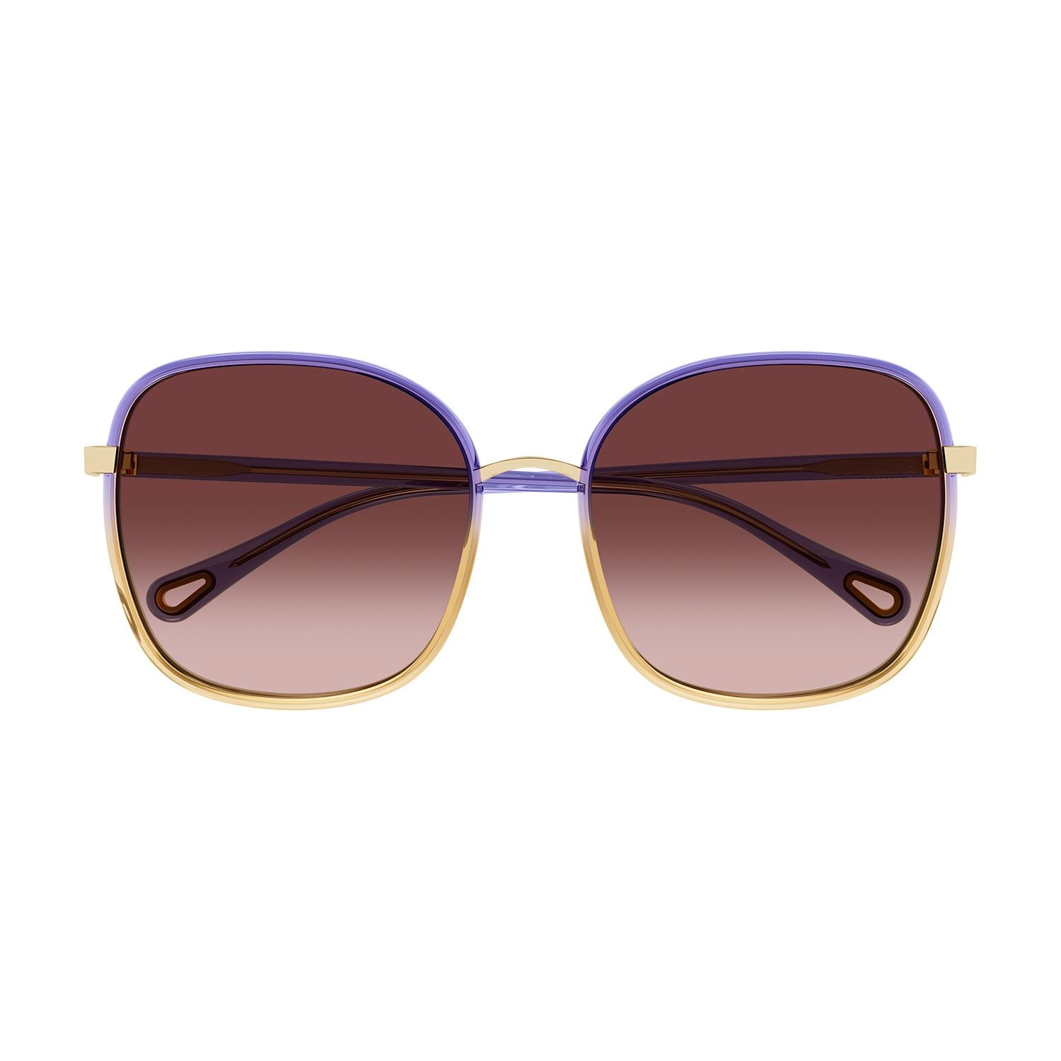 CH0031S Violet bio injection Sunglasses - Shiny Gradient Transparent Violet