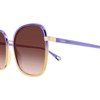 CH0031S Violet bio injection Sunglasses - Shiny Gradient Transparent Violet