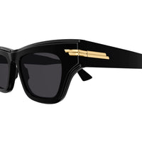 BV1122S Black recycled acetate Sunglasses - Shiny Black