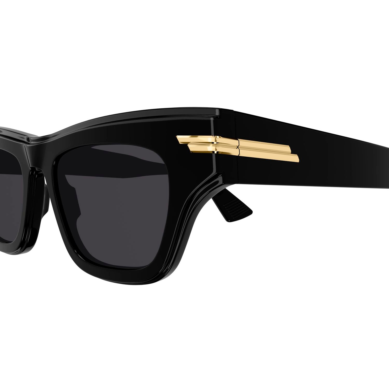 BV1122S Black recycled acetate Sunglasses - Shiny Black