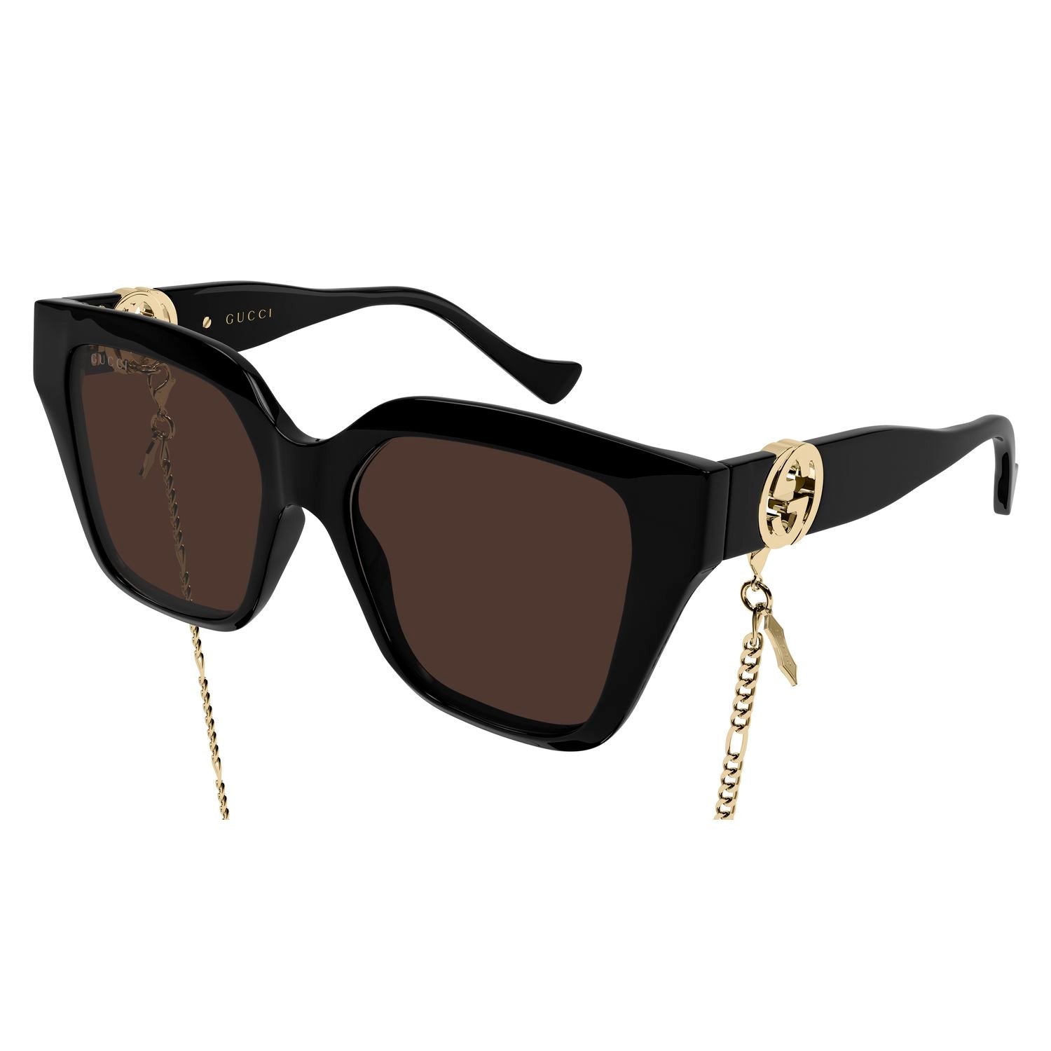 GG1023S Black injection Sunglasses - Shiny Black