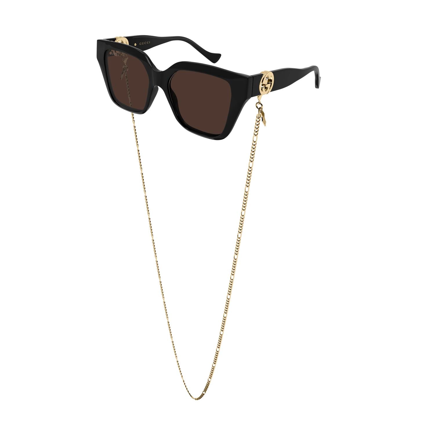 GG1023S Black injection Sunglasses - Shiny Black