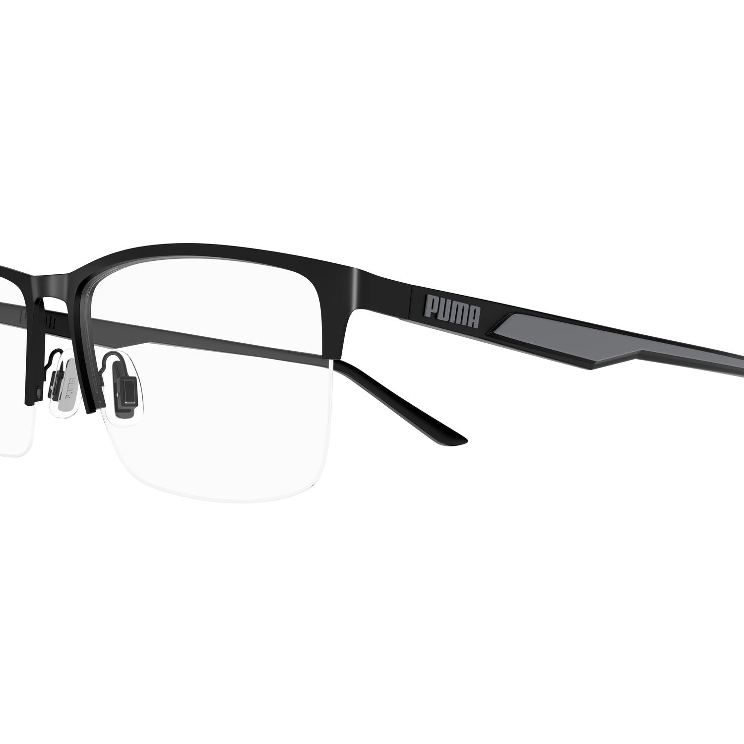 PU0373O Black metal Optical Frames - Matte Black