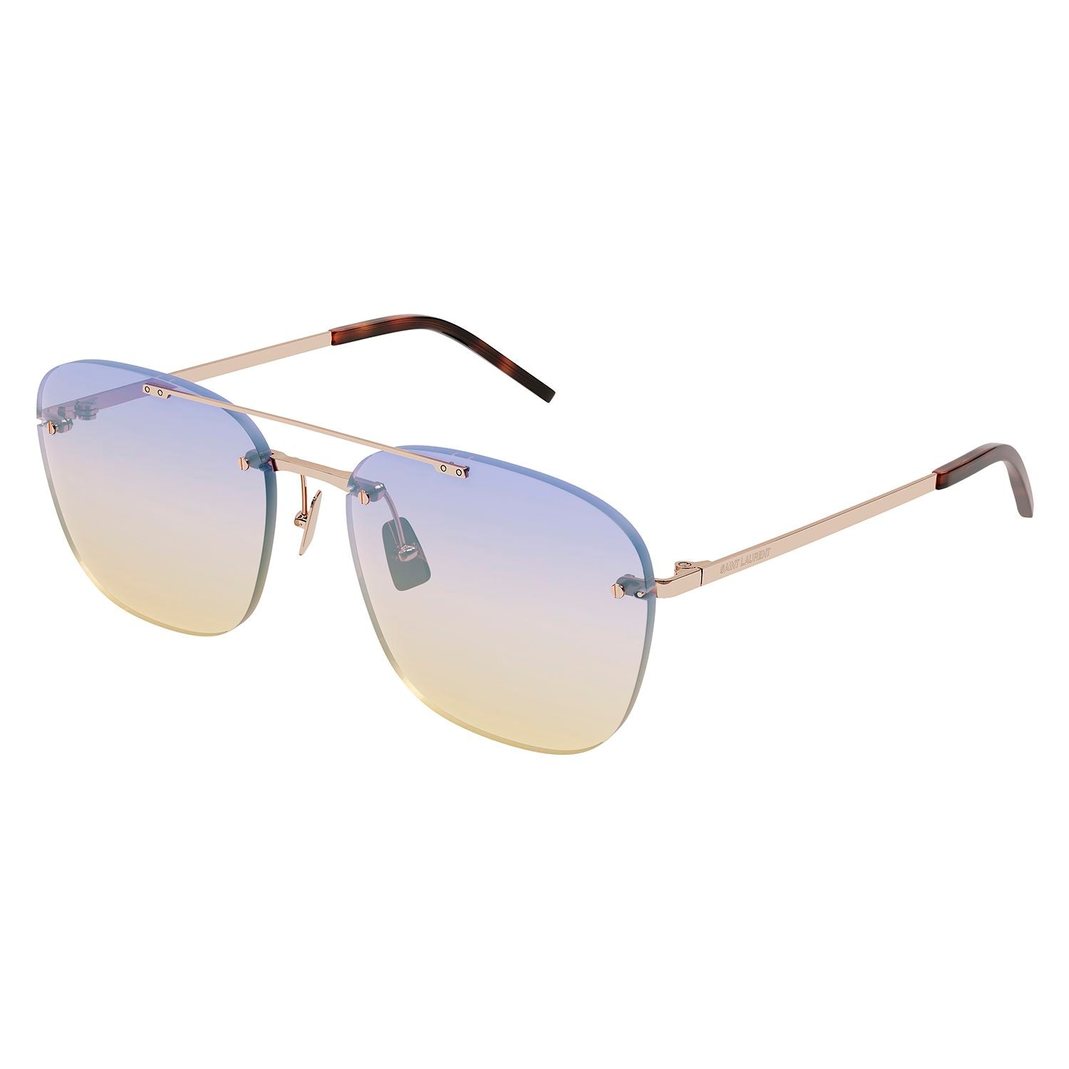 SL 309 Rimless Gold metal Sunglasses - Shiny Gold