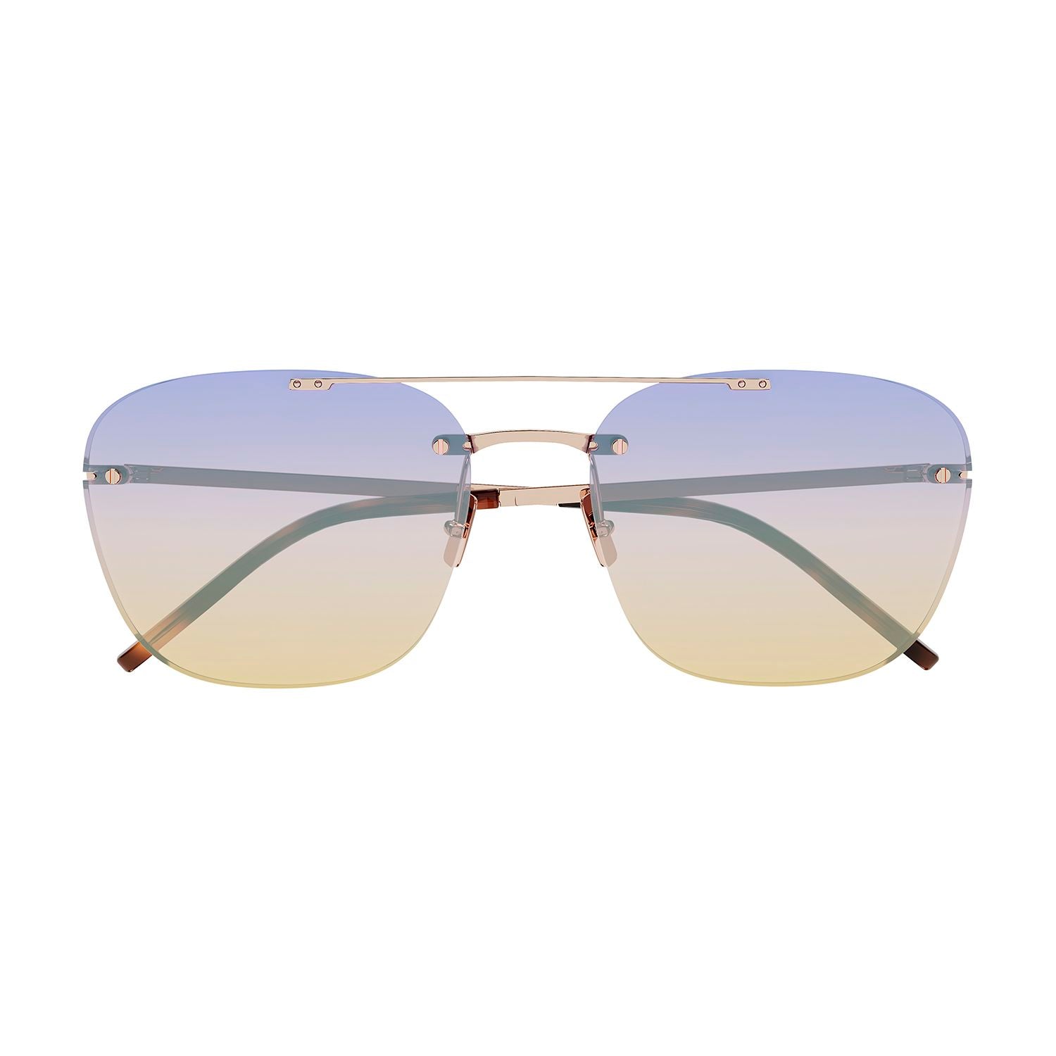 SL 309 Rimless Gold metal Sunglasses - Shiny Red Gold