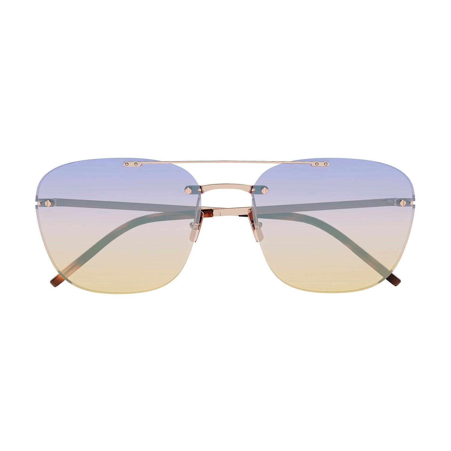 SL 309 Rimless Gold metal Sunglasses - Shiny Gold