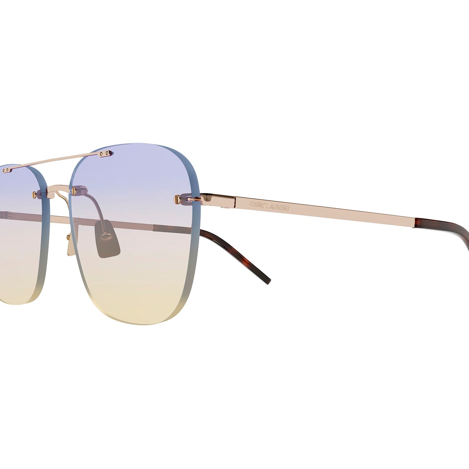 SL 309 Rimless Gold metal Sunglasses - Shiny Gold