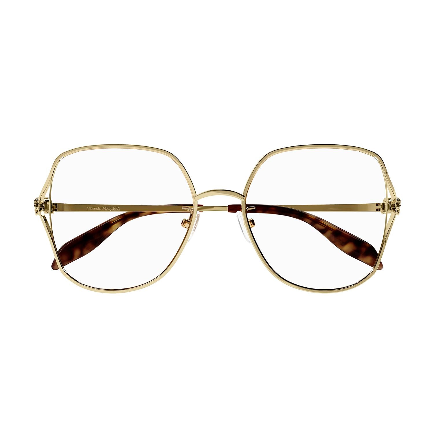AM0368O Gold metal Optical Frames - Shiny Light Gold