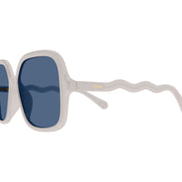 CC0009SA White acetate Sunglasses - Shiny Milky Light Oyster White