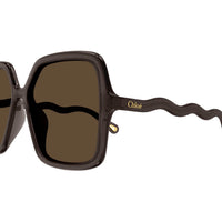 CH0086SA Grey recycled acetate Sunglasses - Shiny Transparent Grey