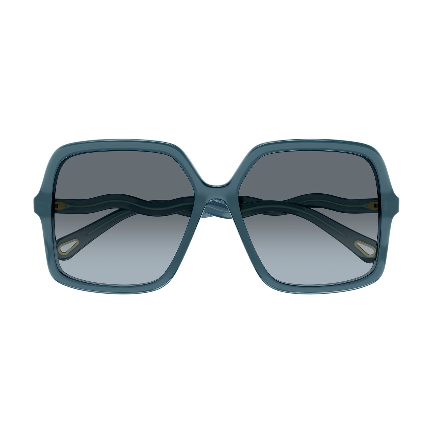 CH0086SA Blue recycled acetate Sunglasses - Shiny Blue