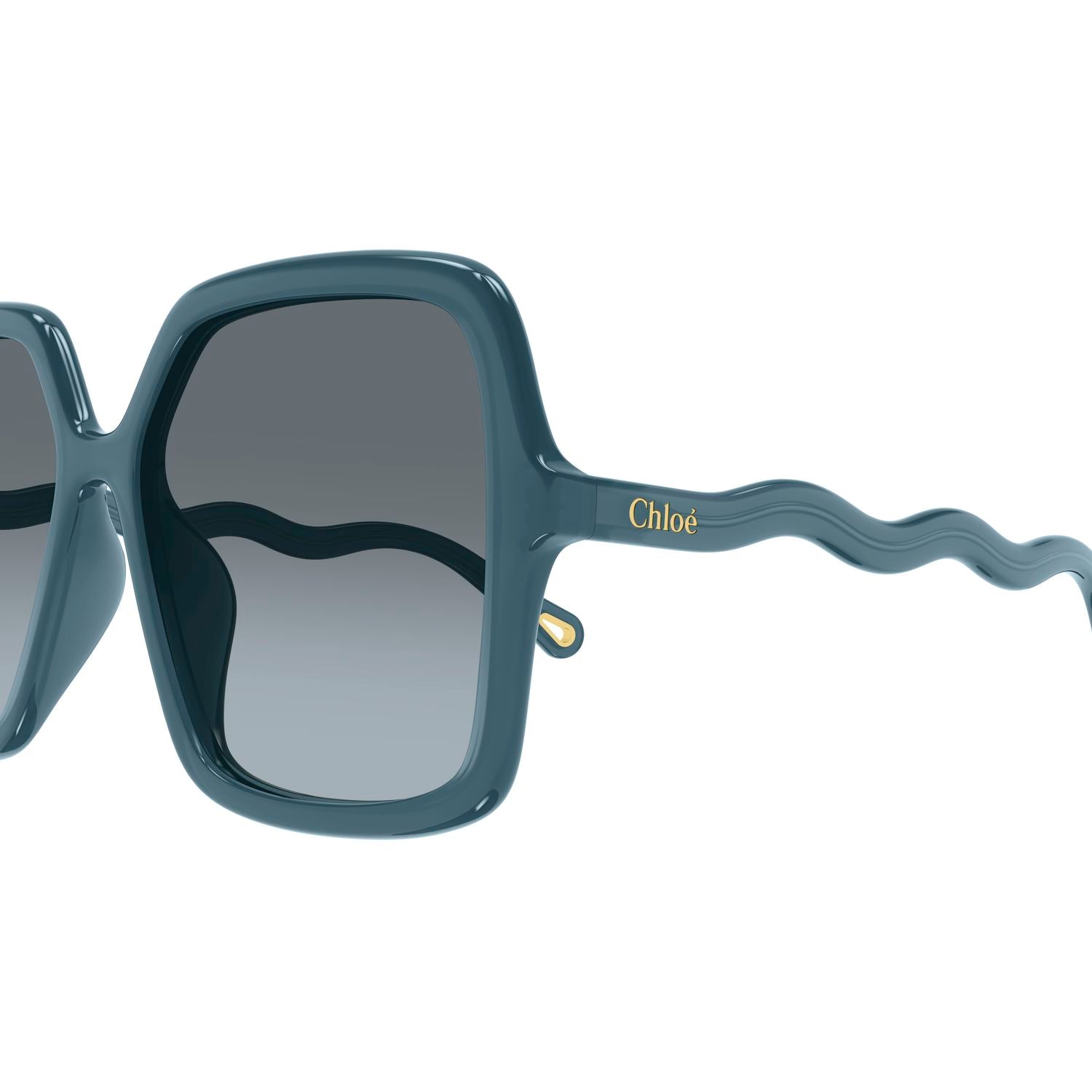 CH0086SA Blue recycled acetate Sunglasses - Shiny Blue