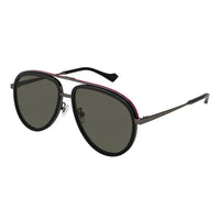 GG1097S Black metal Sunglasses - Shiny Black & Dark Ruthenium