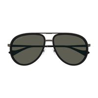 GG1097S Black metal Sunglasses - Shiny Black & Dark Ruthenium