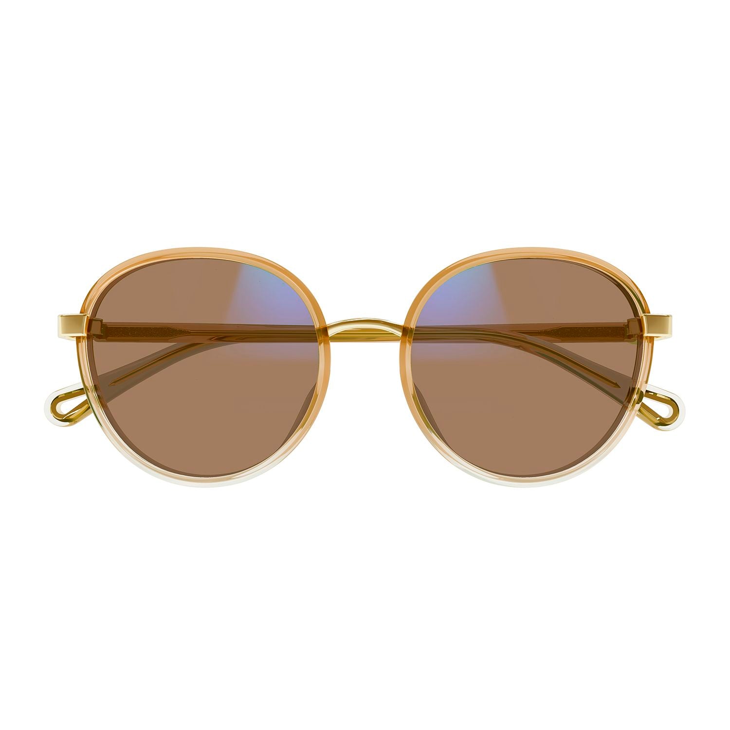 CH0033S Orange injection Sunglasses - Shiny Gradient Trasparent & Apricot