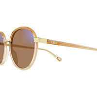 CH0033S Orange injection Sunglasses - Shiny Gradient Trasparent & Apricot