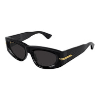 BV1144S Black recycled acetate Sunglasses - Shiny Solid Black