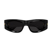 BV1144S Black recycled acetate Sunglasses - Shiny Solid Black