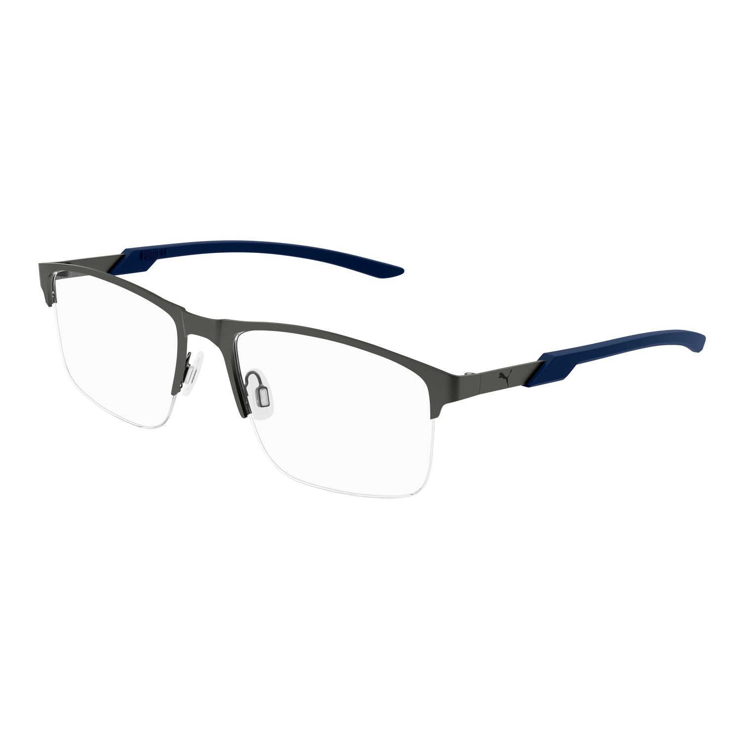 PU0383O Ruthenium stainless steel Optical Frames - Matte Ruthenium