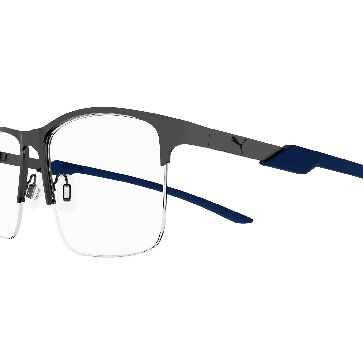 PU0383O Ruthenium stainless steel Optical Frames - Matte Ruthenium