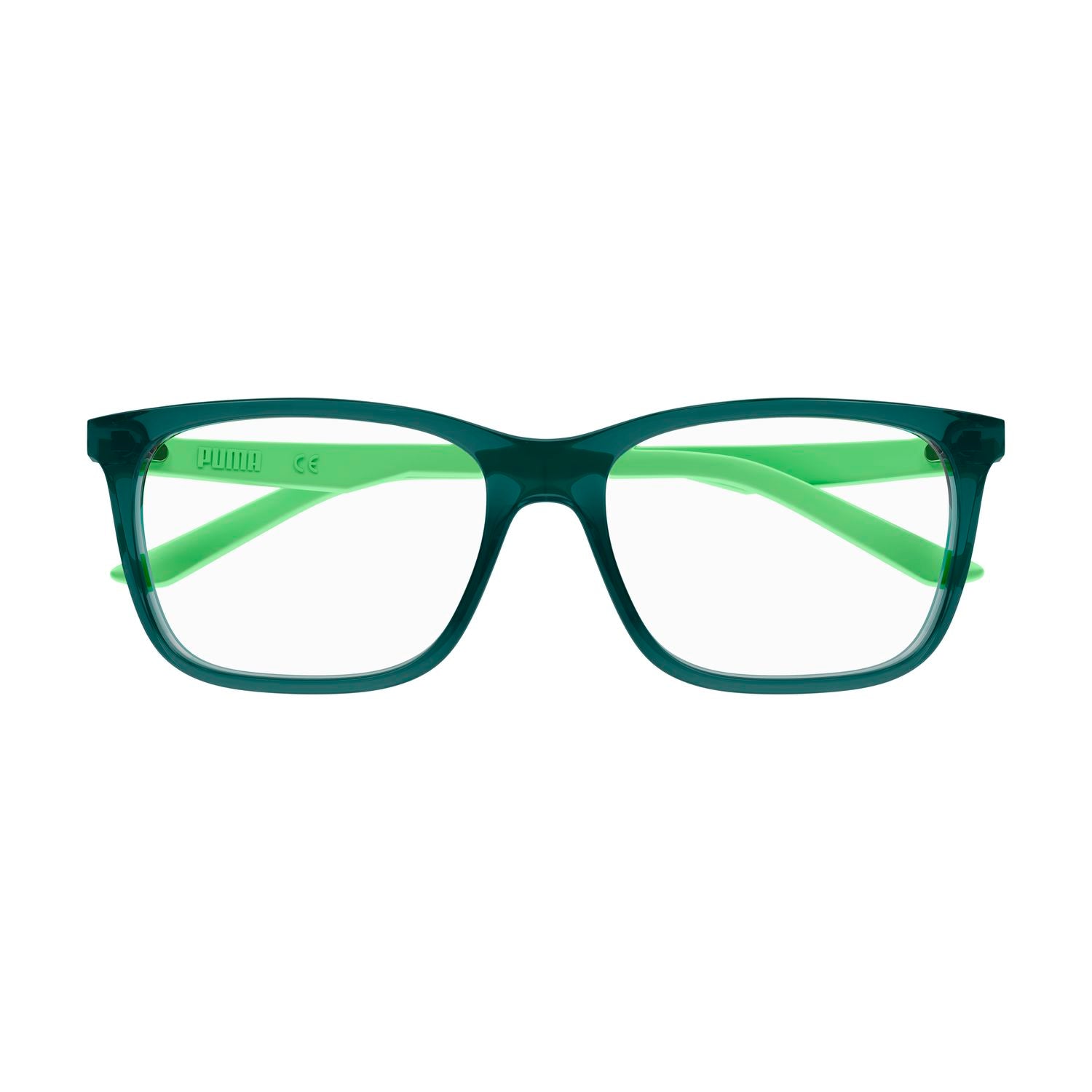 PJ0064O Green injection Optical Frames - Shiny Transparent Green
