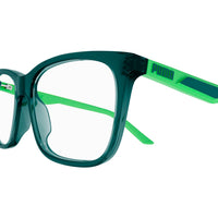 PJ0064O Green injection Optical Frames - Shiny Transparent Green