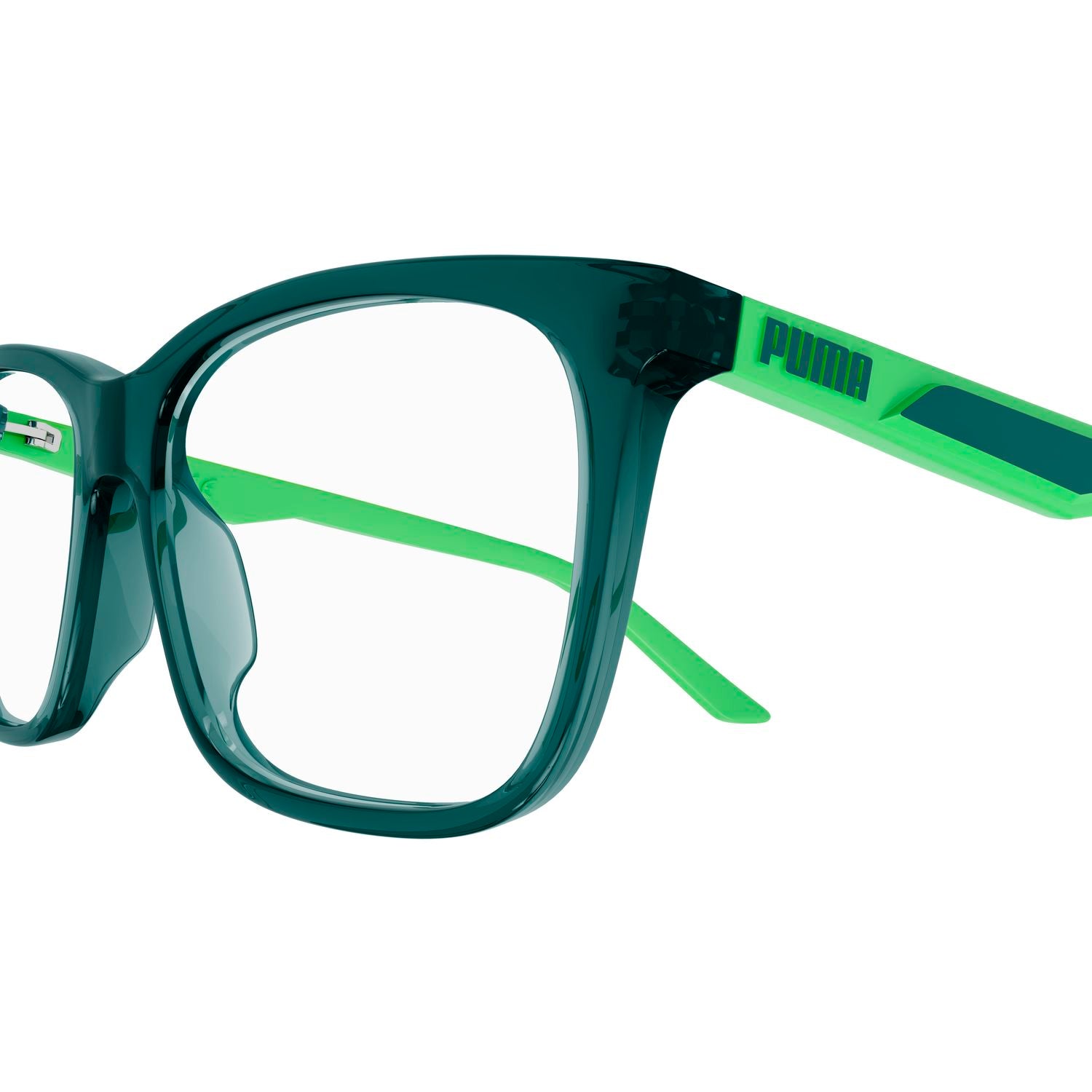 PJ0064O Green injection Optical Frames - Shiny Transparent Green