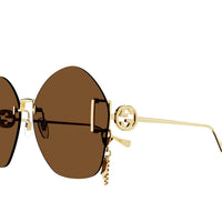 GG1203S Gold metal Sunglasses - Shiny Gold