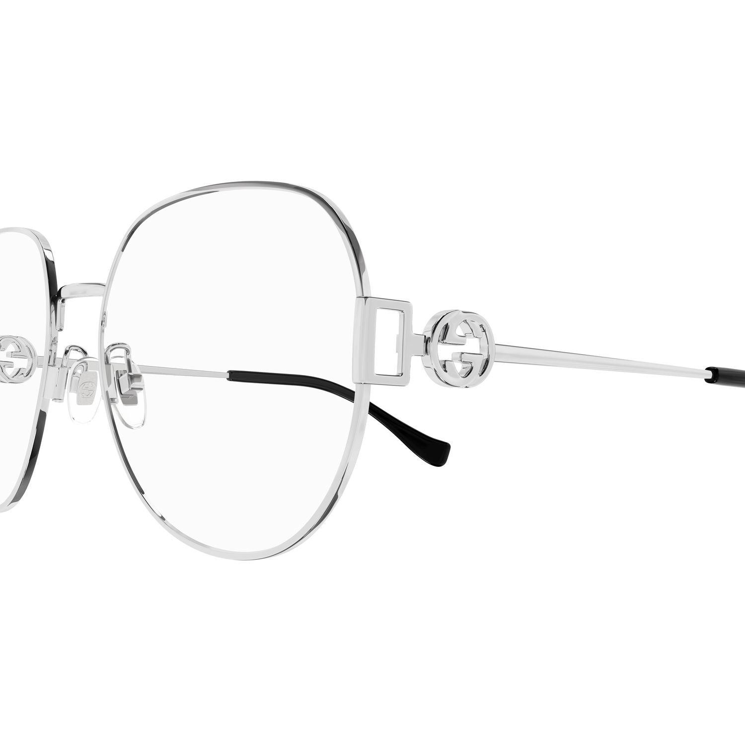 GG1208O Silver metal Optical Frames - Shiny Silver