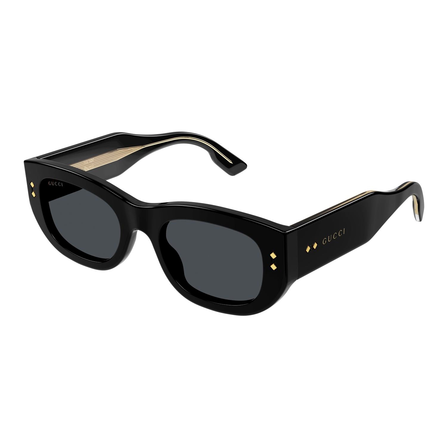 GG1215S Black recycled acetate Sunglasses - Shiny Black