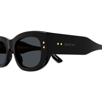 GG1215S Black recycled acetate Sunglasses - Shiny Black