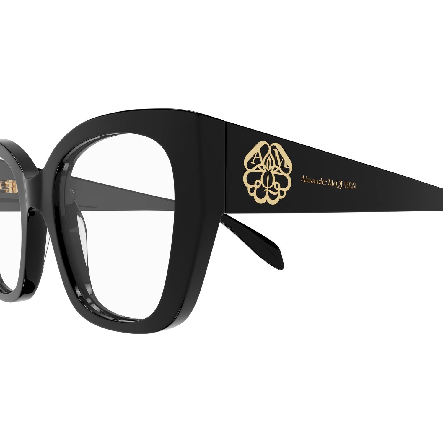 AM0379O Black recycled acetate Optical Frames - Shiny Black