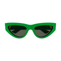 BV1176S Green acetate Sunglasses - Shiny Solid Btv Green