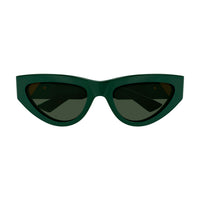 BV1176S Green recycled acetate Sunglasses - Shiny Solid Dark Green