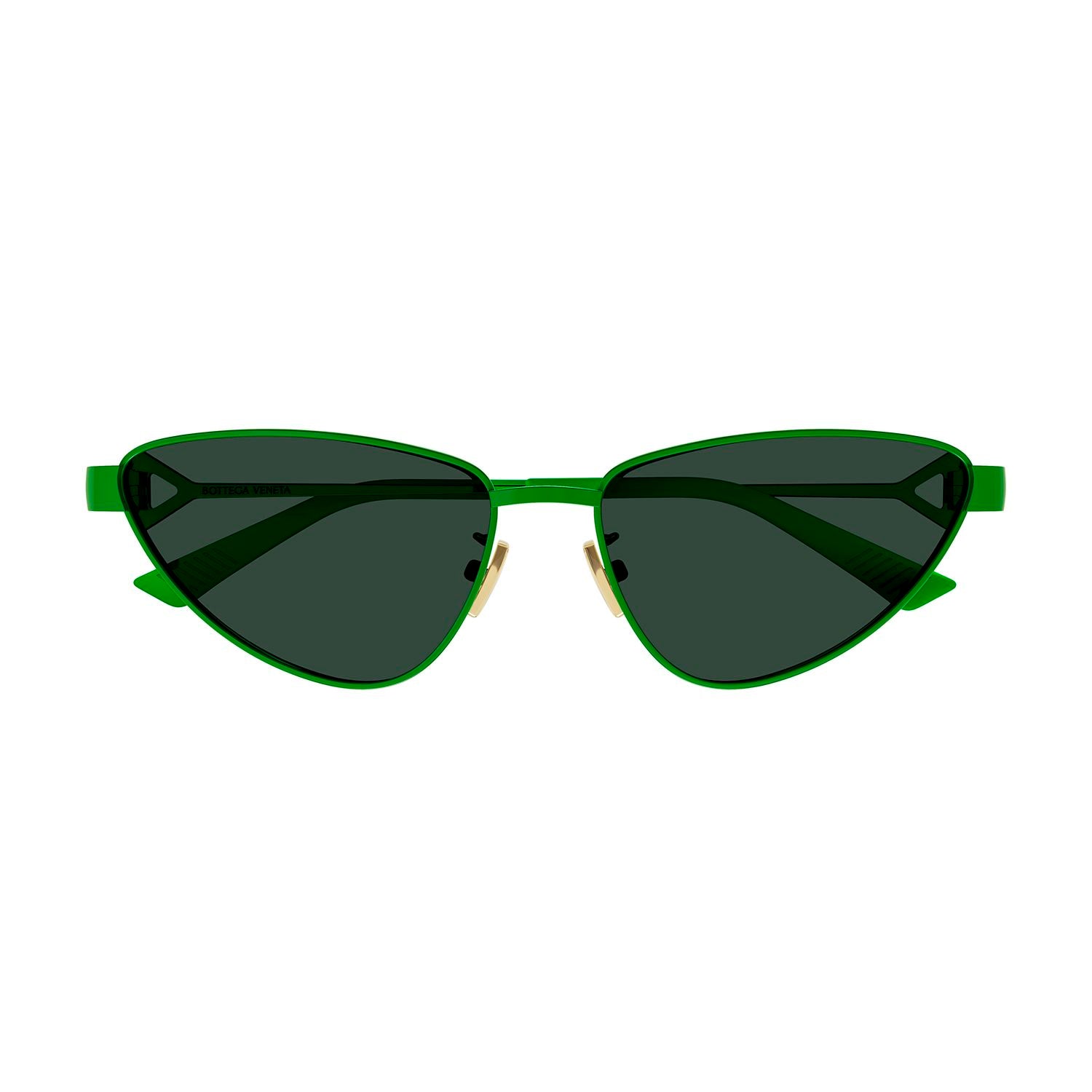 BV1186S Green metal Sunglasses - Shiny Solid Green