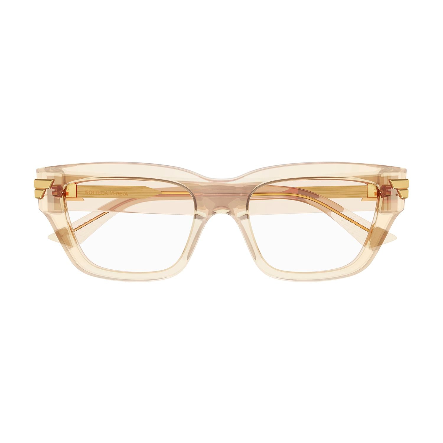 BV1190O Beige recycled acetate Optical Frames - Shiny Transparent Beige