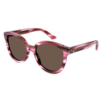 GG1315S Havana recycled acetate Sunglasses - Shiny Striated & Pink Havana