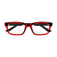 PJ0068O Red recycled acetate Optical Frames - Shiny Transparent Red
