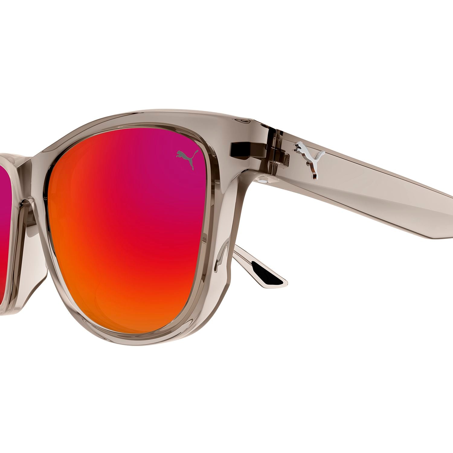 PU0401S Beige injection Sunglasses - Shiny Transparent Sand