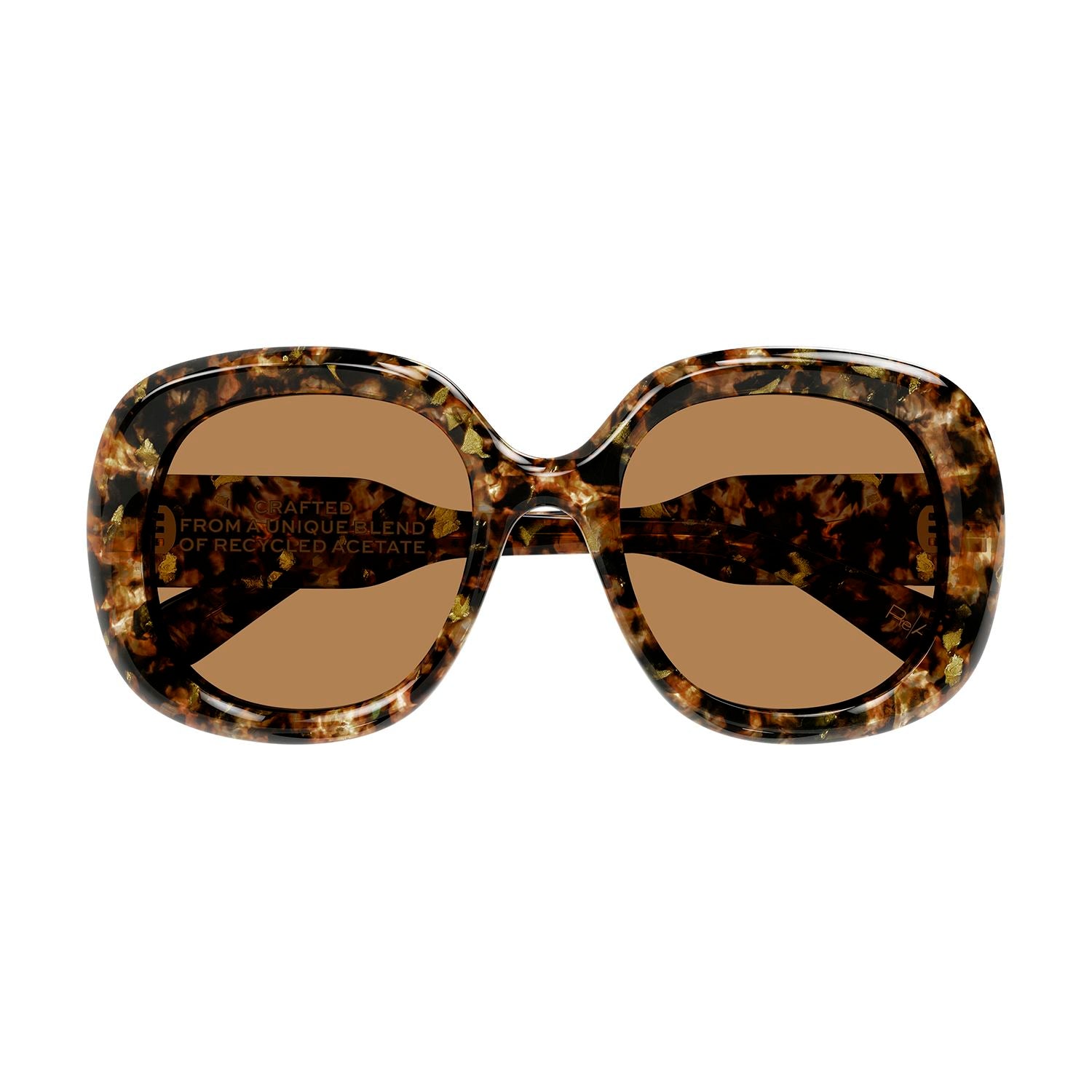 CH0153S Havana recycled acetate Sunglasses - Brown Flame