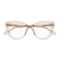 CH0162O Nude recycled acetate Optical Frames - Shiny Transparent Powder