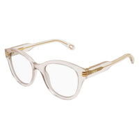 CH0163O Nude recycled acetate Optical Frames - Shiny Transparent Nude