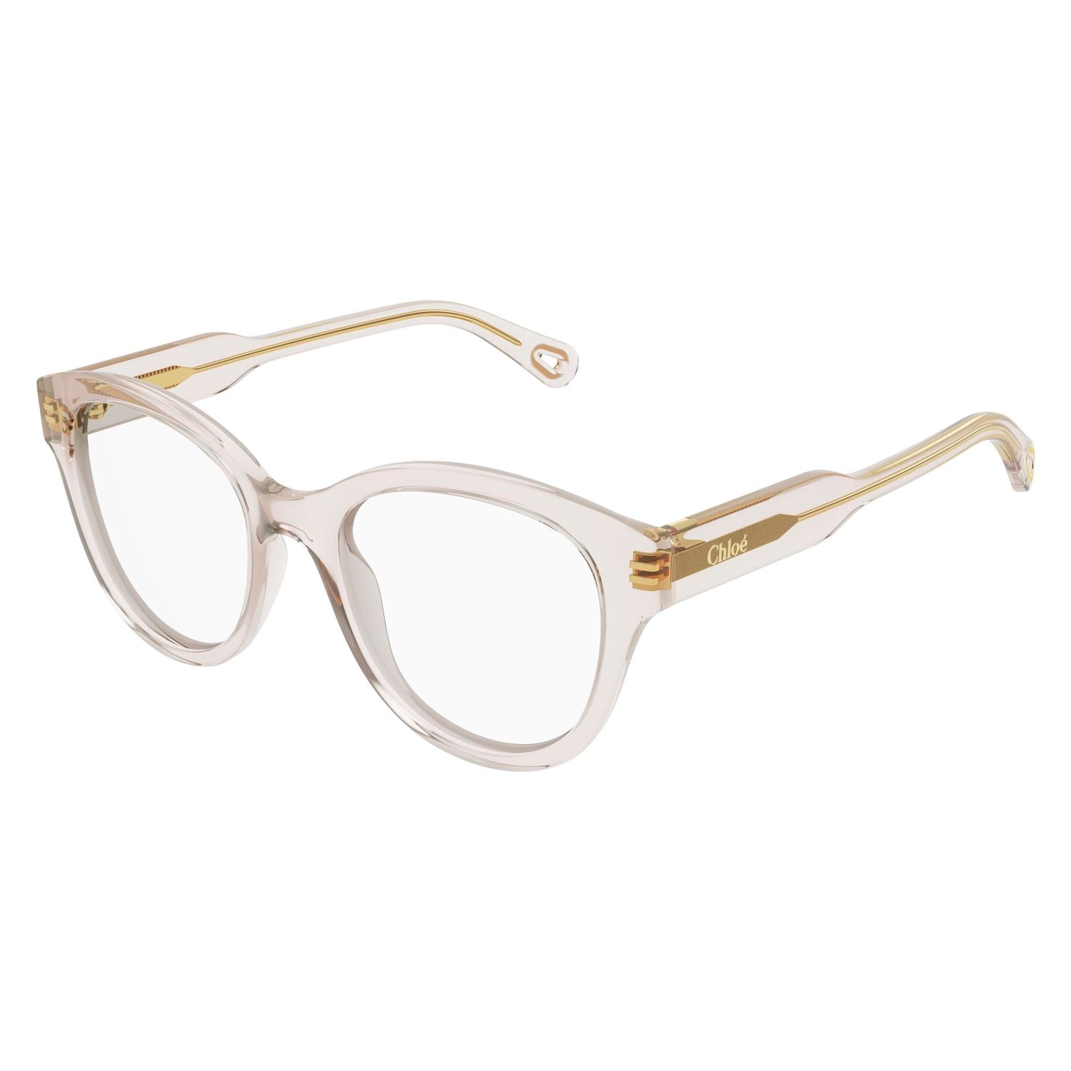 CH0163O Nude recycled acetate Optical Frames - Shiny Transparent Nude