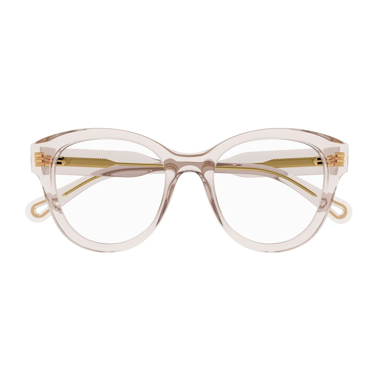 CH0163O Nude recycled acetate Optical Frames - Shiny Transparent Nude
