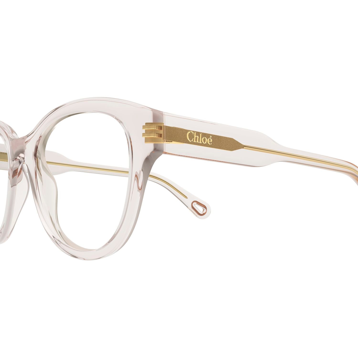 CH0163O Nude recycled acetate Optical Frames - Shiny Transparent Nude