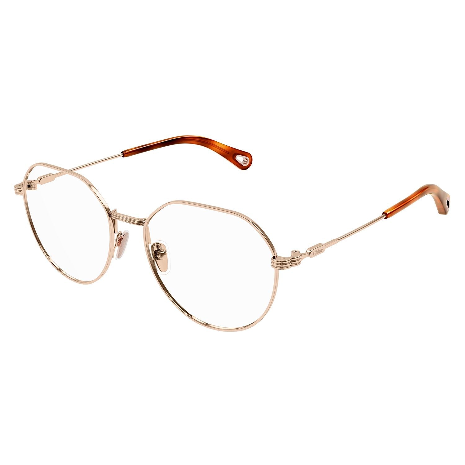 CH0180O Gold metal Optical Frames - Shiny Gold